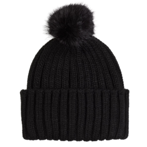 Gorro beanie en punto de canalé color negro de H&M